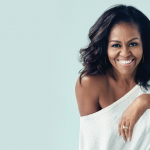 Capa mostrando photoshoot promocional do livro "Becoming" de Michelle Obama