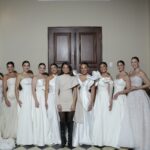 Eduarda com suas noivas homenageadas